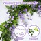 4 Pieces Artificial Wisteria Garland – 26 Ft Total Silk Hanging Flowers for Wedding, Home, Garden, Party & Outdoor Decor (Purple)